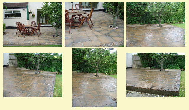 Edge detail on completed patio